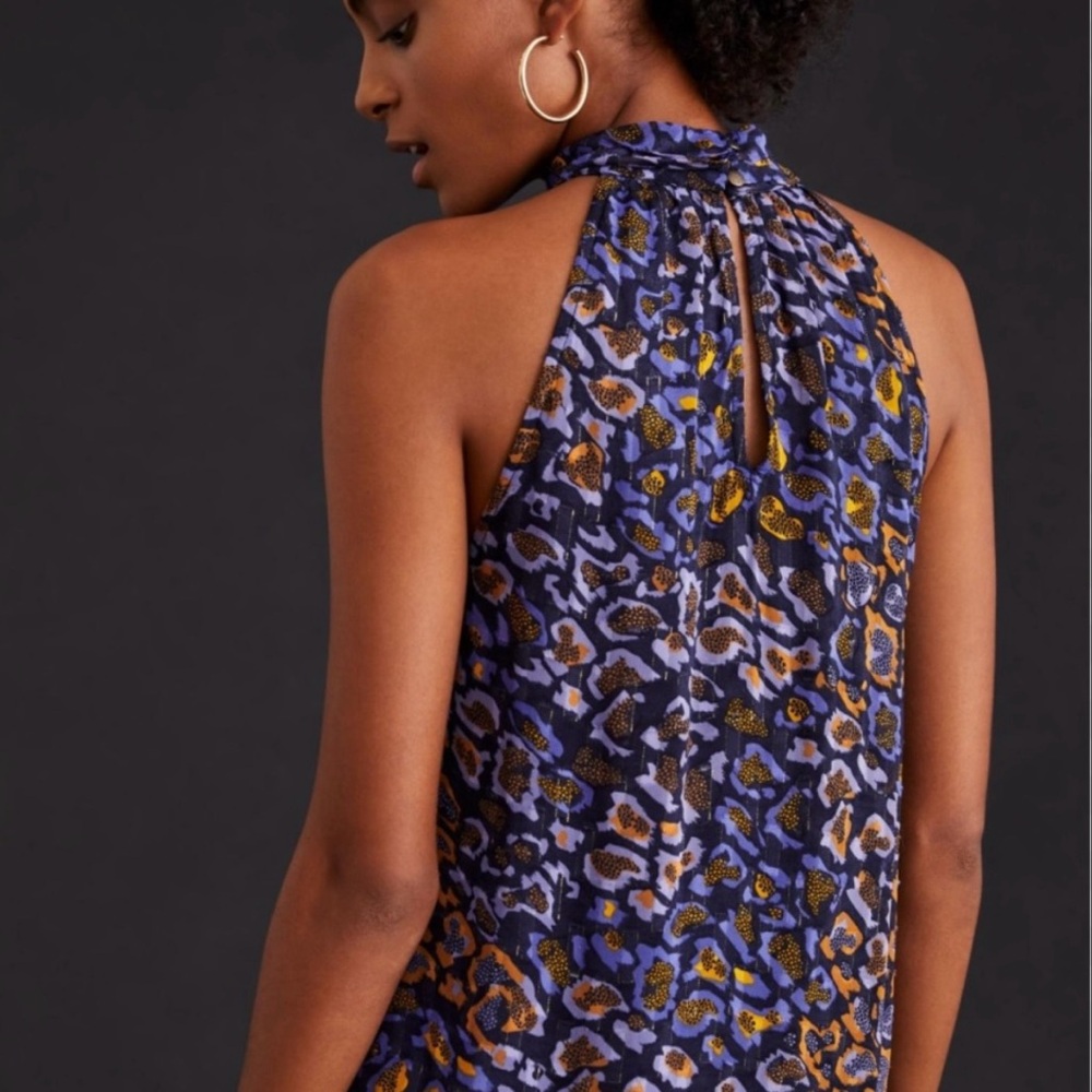 Anthropologie Multicolor Patterned Sleeveless Blo… - image 2